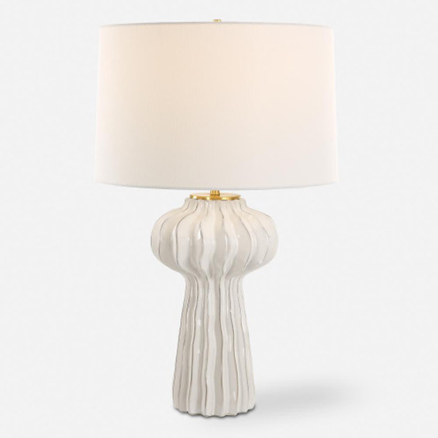 Uttermost Wrenley Ridged White Table Lamp (85|30258-1)