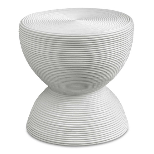 Uttermost Bongo White Rattan Side Table (85|23801)