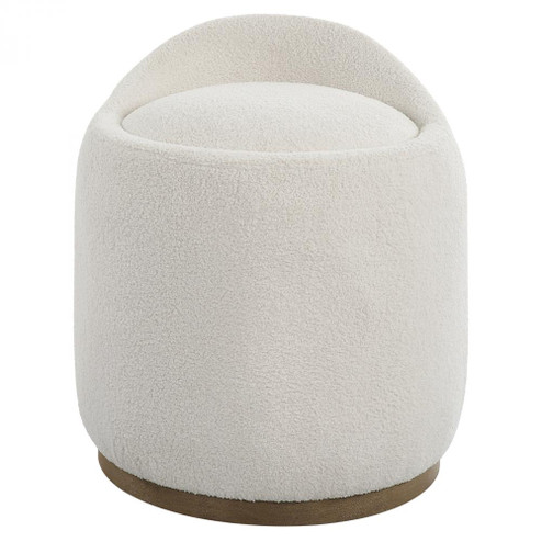 Uttermost Swirl Swivel Sheepskin Ottoman (85|23186)