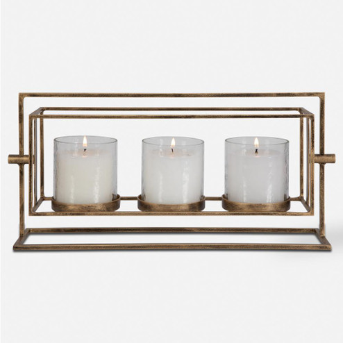 Uttermost Wenman Gold Triple Candleholder (85|18107)