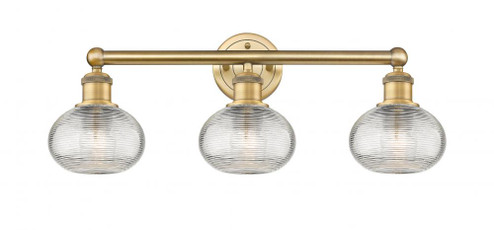 Ithaca - 3 Light - 24 inch - Brushed Brass - Bath Vanity Light (3442|616-3W-BB-G555-6CL)