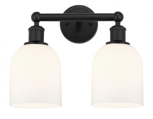 Bella - 2 Light - 15 inch - Matte Black - Bath Vanity Light (3442|616-2W-BK-G558-6GWH)