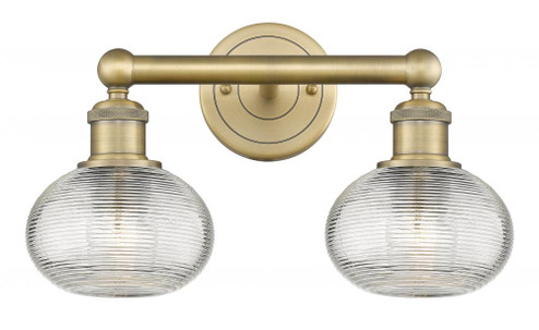 Ithaca - 2 Light - 15 inch - Brushed Brass - Bath Vanity Light (3442|616-2W-BB-G555-6CL)