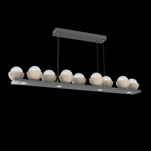 Cabochon Linear Chandelier (1289|PLB0093-0C-GP-TC-CA1-L3)