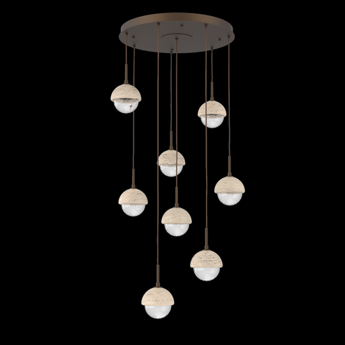 Cabochon Round Pendant Chandelier (1289|CHB0093-08-FB-TC-C01-L3)