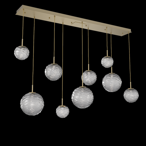 Gaia Linear Multi-Pendant Chandelier (1289|PLB0092-09-GB-S-C01-L1)