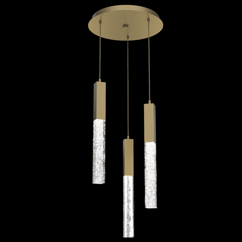 Axis Round Pendant Chandelier - Quick Ship (1289|CHB0060-03-GB-GC-C01-L3-RTS)