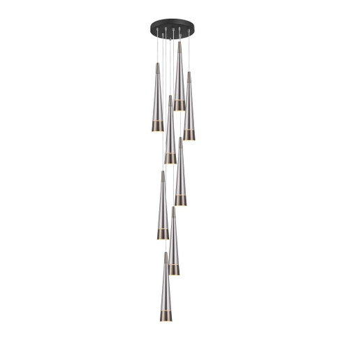 Sunnyvale Collection 9-Light Chandelier Pearl Black and Smoke (12|AC6829SM)