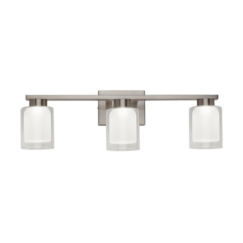 Saville Collection 3-Light Bathroom Vanity Fixture Brushed Nickel (12|AC7393BN)