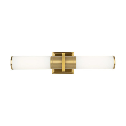 Positano Collection 2-Light Bathroom Vanity Light Brushed Brass and White Glass (12|AC11772WB)