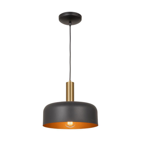 Orsa Collection 1-Light Pendant Black and Brushed Brass (12|AC7421BB)