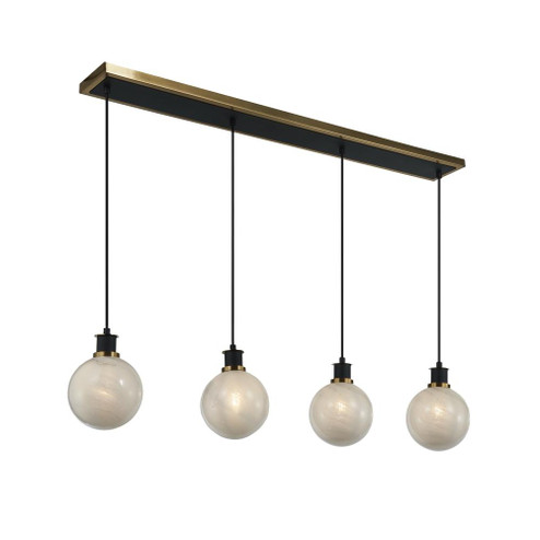 Gem Collection 4-Light Island/Pool Table Black and Brushed Brass (12|AC11874SW)