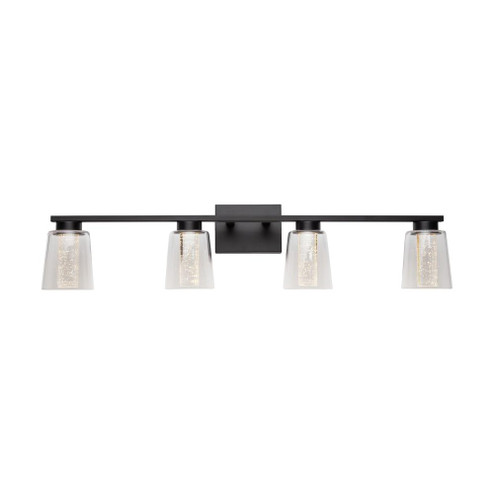 Dalton Collection 4-Light Bathroom Vanity Fixture Black (12|AC7354BK)