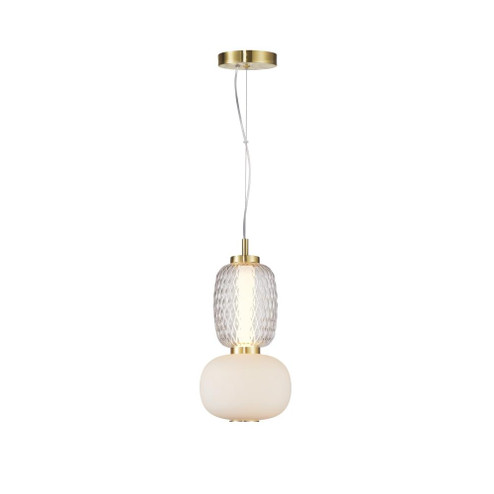 Cyra Collection 1-Light Double Shade Pendant Brass (12|AC6701BR)