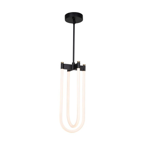 Cascata Collection 2-Light Pendant Black and Brushed Brass (12|AC6815BK)