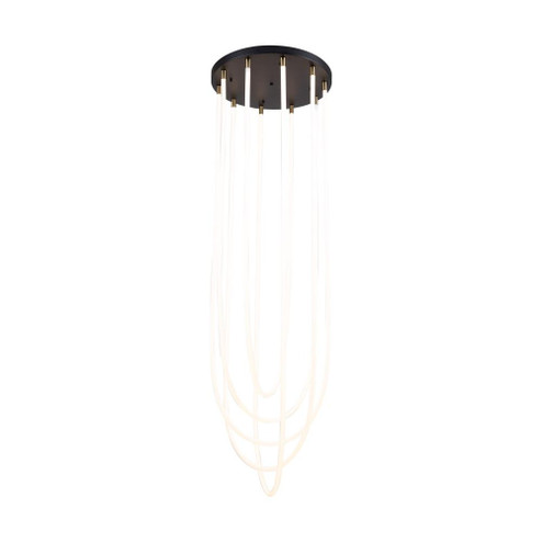 Cascata Collection 5-Light Chandelier Black and Brushed Brass (12|AC6812BK)