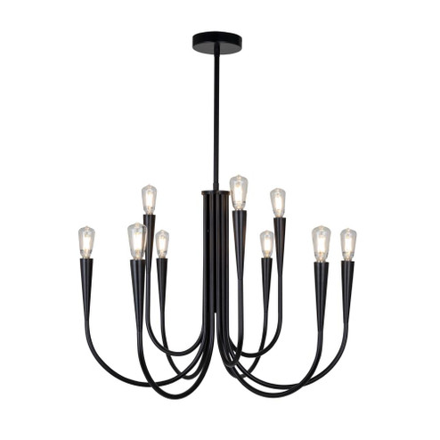 Bronte Collection 9-Light Chandelier Black (12|AC11929BK)