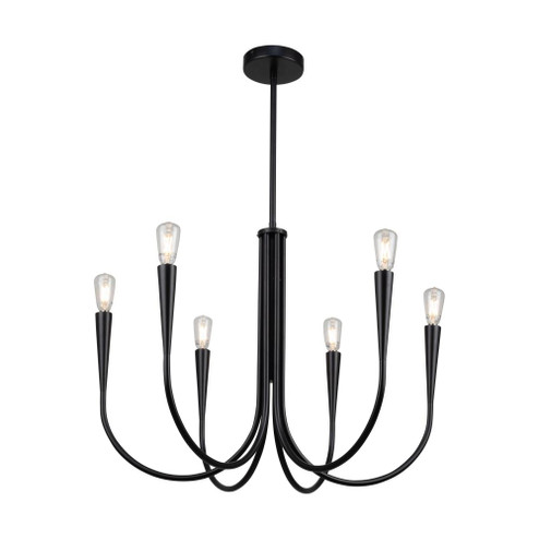 Bronte Collection 6-Light Chandelier Black (12|AC11926BK)