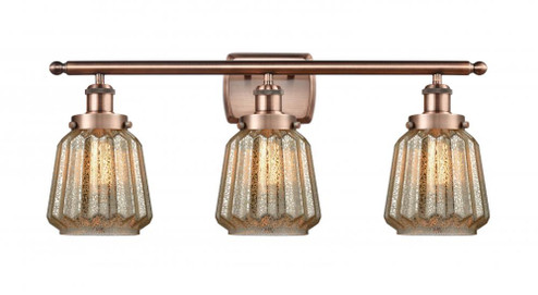 Chatham - 3 Light - 26 inch - Antique Copper - Bath Vanity Light (3442|916-3W-AC-G146)