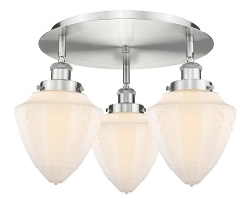 Bullet - 3 Light - 18 inch - Satin Nickel - Semi-Flush Mount (3442|916-3C-SN-G661-7)