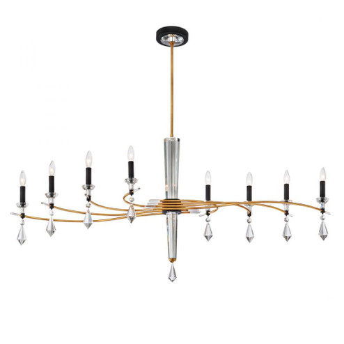 Tempest 8 Light 120V Chandelier in Soft Silver/Black with Clear Radiance Crystal (168|S5608-710/18R)