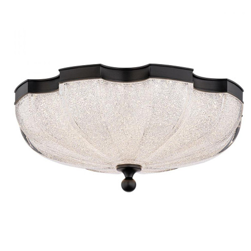 Cupola 16in 120/277V LED Flush Mount in Black with Radiance Crystal Dust (168|S2516-18R)