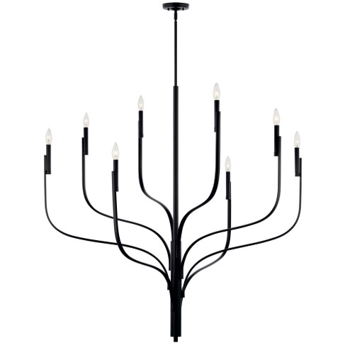 Livadia 47.75 Inch 8 Light Chandelier in Black (10687|52675BK)