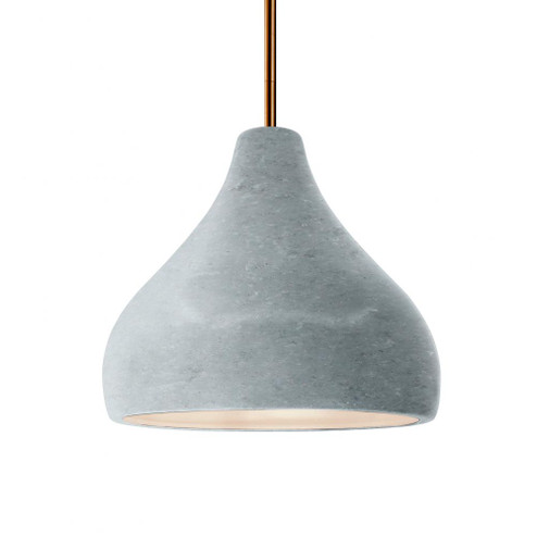 Medium Droplet 1-Light Pendant (254|CER-6563-CONC-ABRS-RIGID)