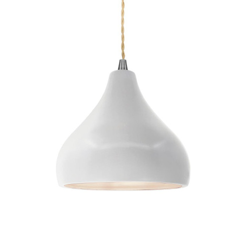 Small Droplet 1-Light Pendant (254|CER-6560-BIS-NCKL-BEIG-TWST)