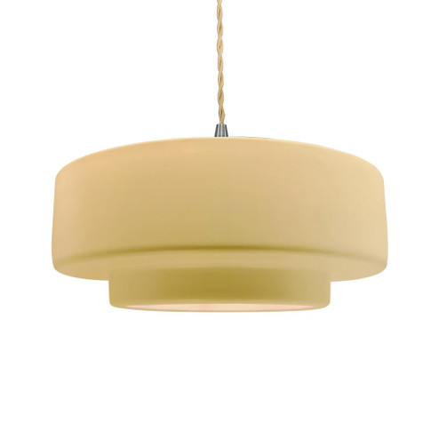 Large Tier 1-Light Pendant (254|CER-6545-MYLW-NCKL-BEIG-TWST)