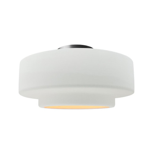 Large Tier Semi-Flush (254|CER-6365-WHT-NCKL)