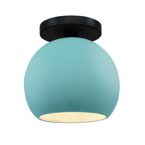 Medium Globe Semi-Flush (254|CER-6353-RFPL-MBLK-LED1-700)