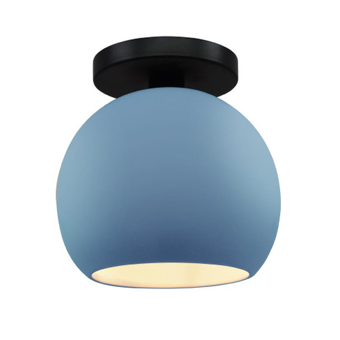 Medium Globe Semi-Flush (254|CER-6353-SKBL-MBLK)