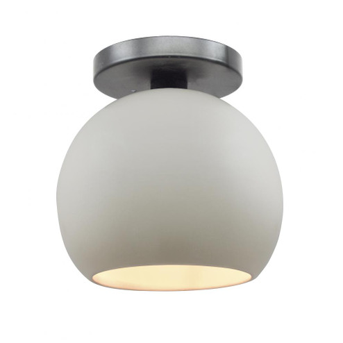 Medium Globe Semi-Flush (254|CER-6353-MAT-NCKL)
