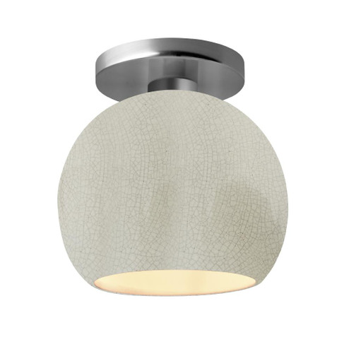 Medium Globe LED Semi-Flush (254|CER-6353-CRK-NCKL-LED1-700)