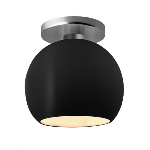 Medium Globe Semi-Flush (254|CER-6353-CRB-NCKL)