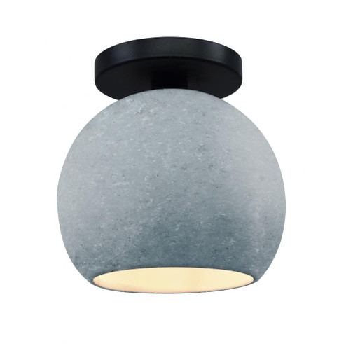 Medium Globe Semi-Flush (254|CER-6353-CONC-MBLK)