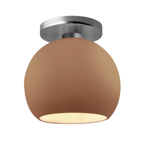 Medium Globe Semi-Flush (254|CER-6353-ADOB-NCKL)