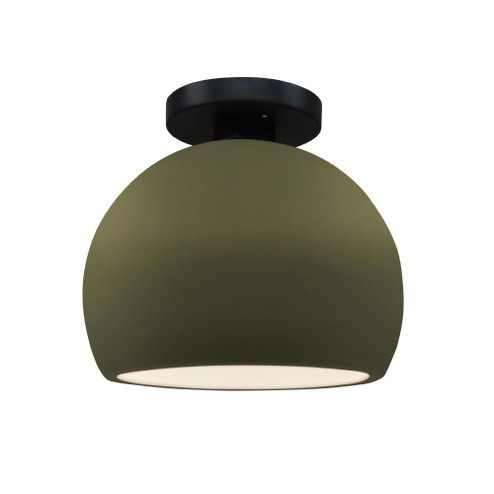 Small Globe Semi-Flush (254|CER-6350-MGRN-MBLK)