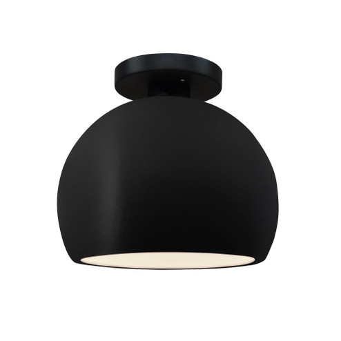 Small Globe Semi-Flush (254|CER-6350-CRB-MBLK-LED1-700)