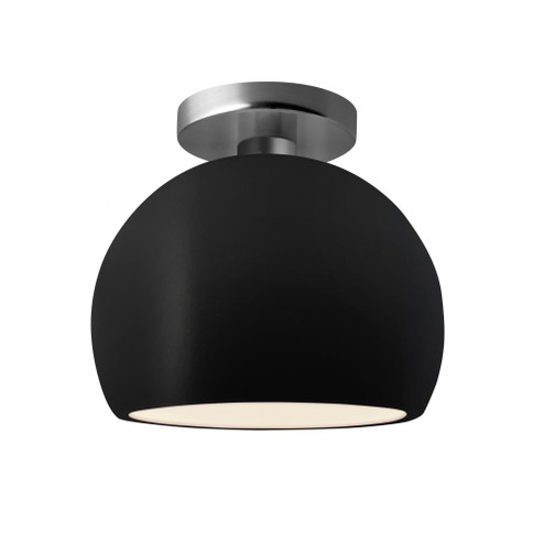 Small Globe Semi-Flush (254|CER-6350-CRB-NCKL)
