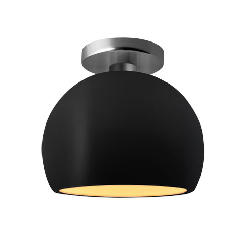 Small Globe Semi-Flush (254|CER-6350-CBGD-NCKL)