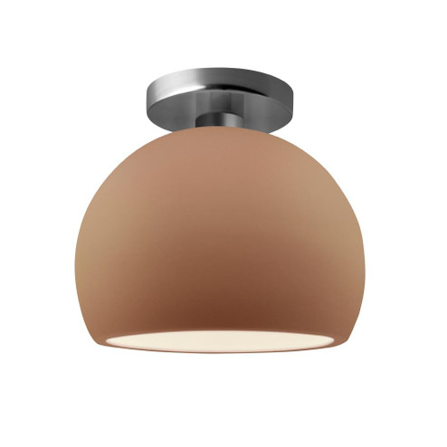 Small Globe Semi-Flush (254|CER-6350-ADOB-NCKL-LED1-700)