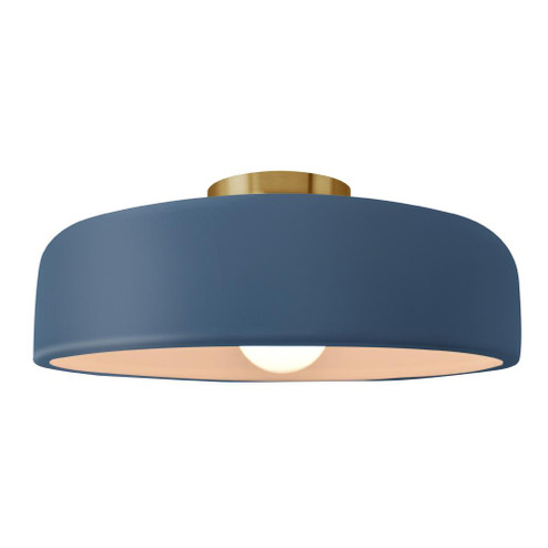 Large Spire Semi-Flush (254|CER-6345-MID-BRSS)