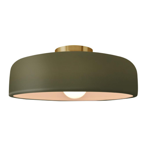 Large Spire Semi-Flush (254|CER-6345-MGRN-BRSS)