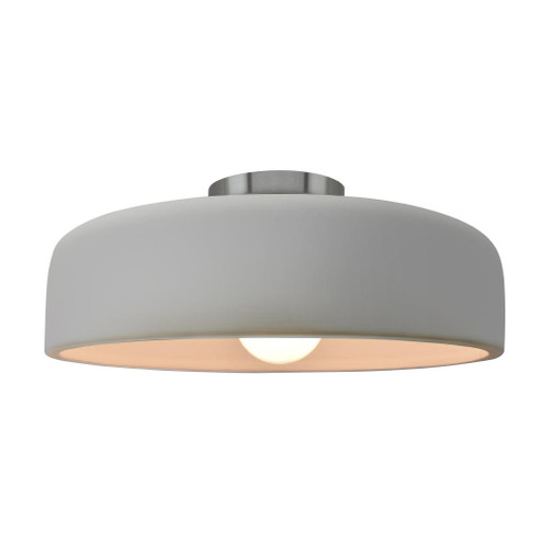 Large Spire Semi-Flush (254|CER-6345-MAT-NCKL)