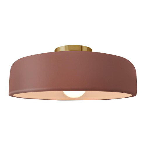 Large Spire Semi-Flush (254|CER-6345-CLAY-BRSS)