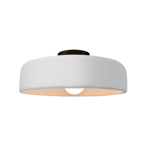 Medium Spire Semi-Flush (254|CER-6343-WTWT-MBLK)