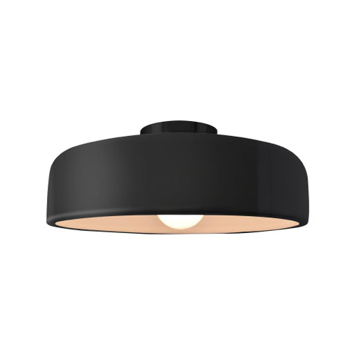 Medium Spire LED Semi-Flush (254|CER-6343-BLK-MBLK-LED1-700)