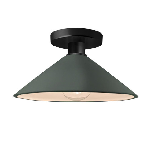 Flare Semi-Flush (254|CER-6330-PWGN-MBLK)
